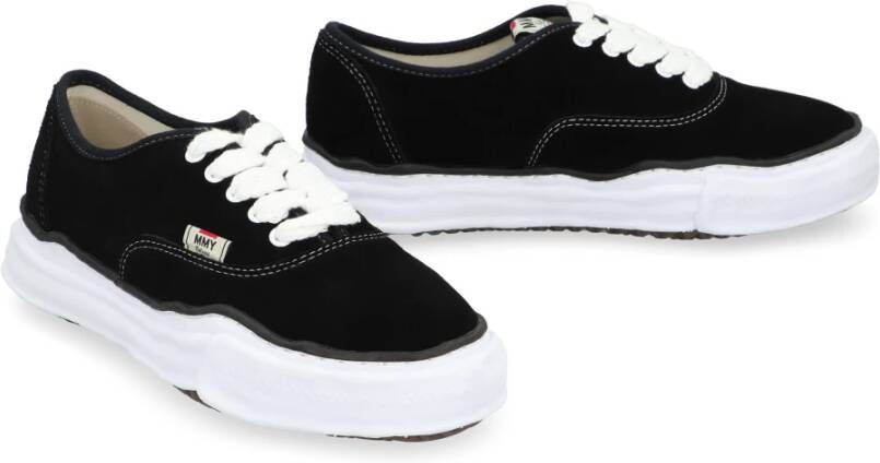 Mihara Yasuhiro Canvas Low-Top Sneakers met Velvet Black Heren