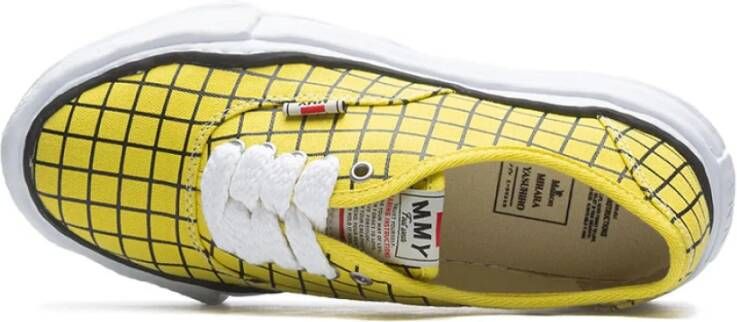 Mihara Yasuhiro Gele Canvas Check Sneaker OG Sole Yellow Heren