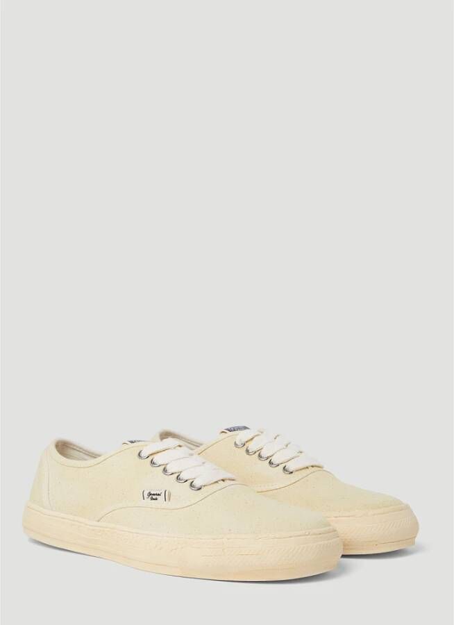 Mihara Yasuhiro Lage Top Sneakers in Past Sole 5 Beige Heren