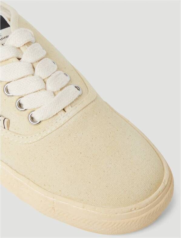 Mihara Yasuhiro Lage Top Sneakers in Past Sole 5 Beige Heren