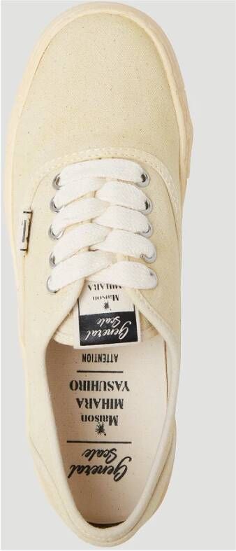 Mihara Yasuhiro Lage Top Sneakers in Past Sole 5 Beige Heren