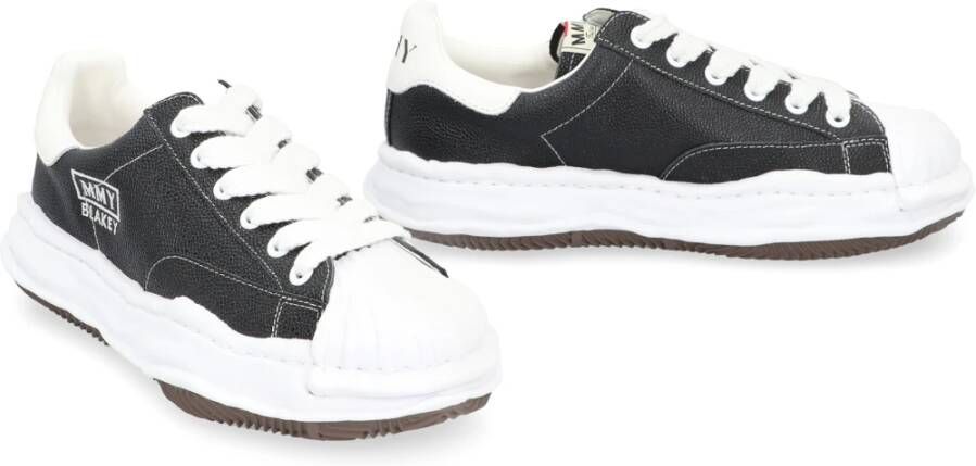 Mihara Yasuhiro Leren lage sneakers Black Heren