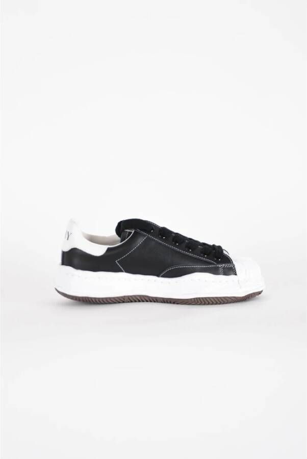 Mihara Yasuhiro Leren Sneakers met Rubberen Zool Black Dames