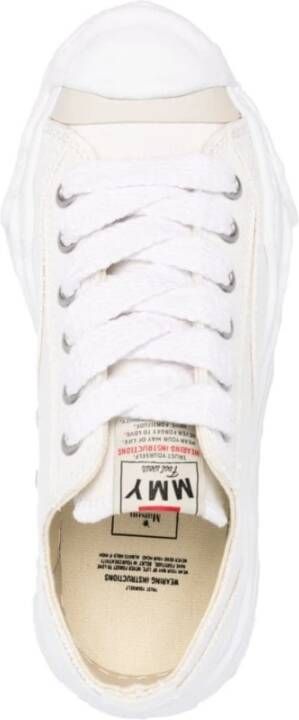 Mihara Yasuhiro Off White Canvas Sneaker met Neuskap Wit Heren