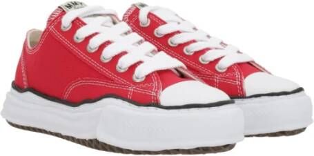 Mihara Yasuhiro Rode canvas lage sneakers Red Dames