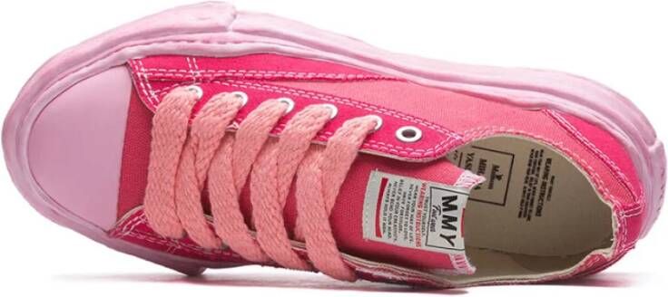 Mihara Yasuhiro Roze Canvas Sneaker met OG Sole Pink Heren