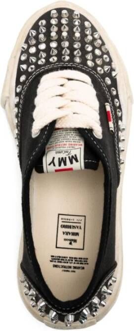 Mihara Yasuhiro Studded Canvas Low-Top Sneakers Black Heren