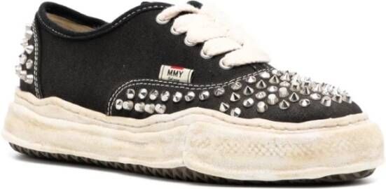 Mihara Yasuhiro Studded Canvas Low-Top Sneakers Black Heren