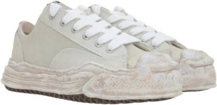 Mihara Yasuhiro Witte lage sneaker van leer White Dames