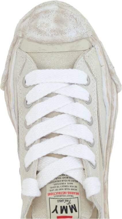 Mihara Yasuhiro Witte lage sneaker van leer White Dames