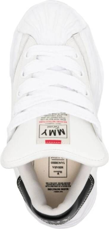 Mihara Yasuhiro Witte lage sneakers met rubberen neus White Dames