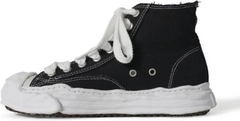 Mihara Yasuhiro Zwarte Canvas Sneaker Originele Zool Black Dames