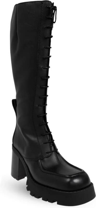 Miista Kniehoge veterschoenen Grit Black Dames