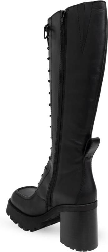 Miista Kniehoge veterschoenen Grit Black Dames