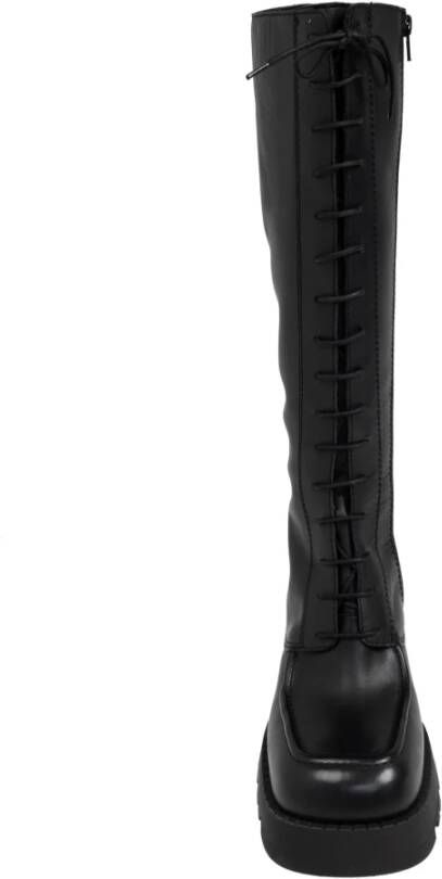 Miista Kniehoge veterschoenen Grit Black Dames