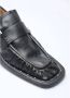 Miista Vierkante Neus Leren Loafers met Blokhak Black Dames - Thumbnail 2