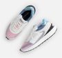 Mikakus Barcelona Blauw en Roze Leren Sneakers Pink Dames - Thumbnail 4