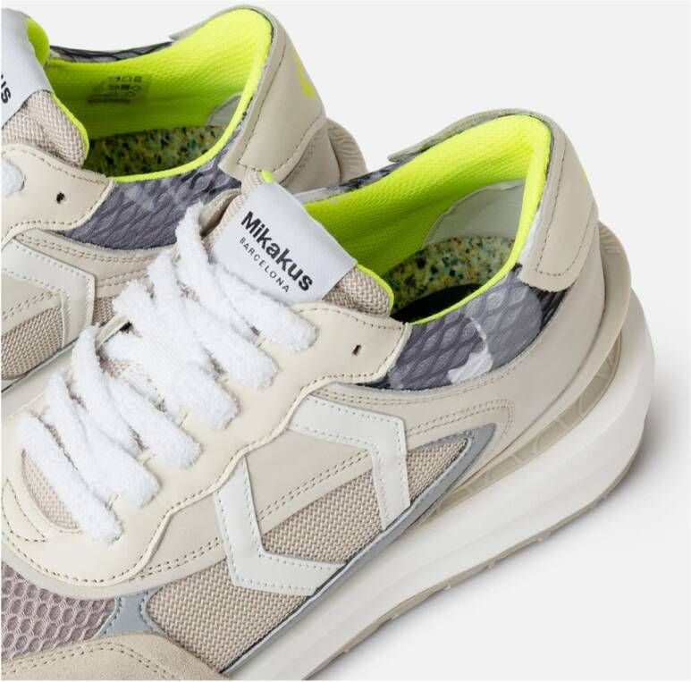 Mikakus Barcelona Camouflage Sneaker met Handdoekkoord Gray Dames