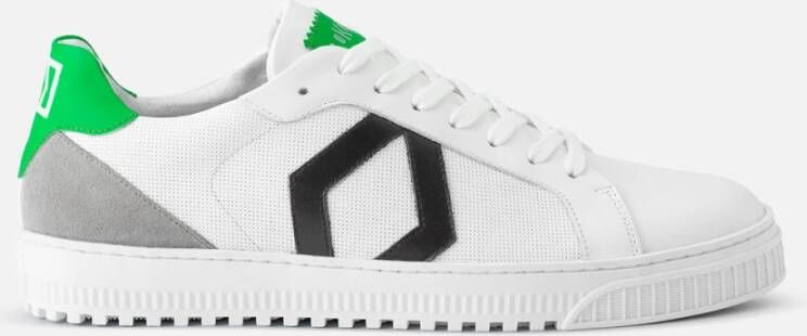 Mikakus Barcelona Groene Fluor Sneakers White Dames