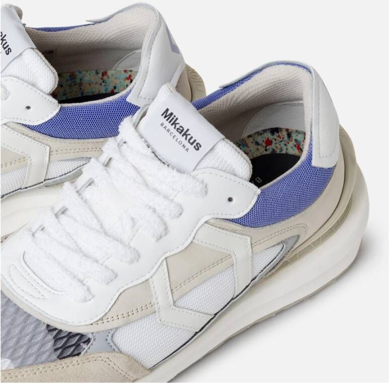 Mikakus Barcelona Mesh sneakers met witte en blauwe details Multicolor Heren