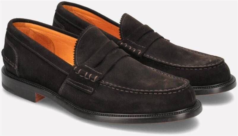 Mille885 Handgemaakte Penny Loafer Schoenen Brown Heren