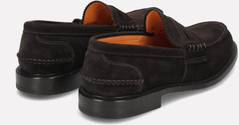 Mille885 Handgemaakte Penny Loafer Schoenen Brown Heren