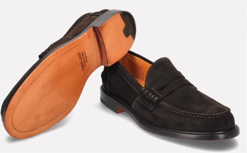 Mille885 Handgemaakte Penny Loafer Schoenen Brown Heren