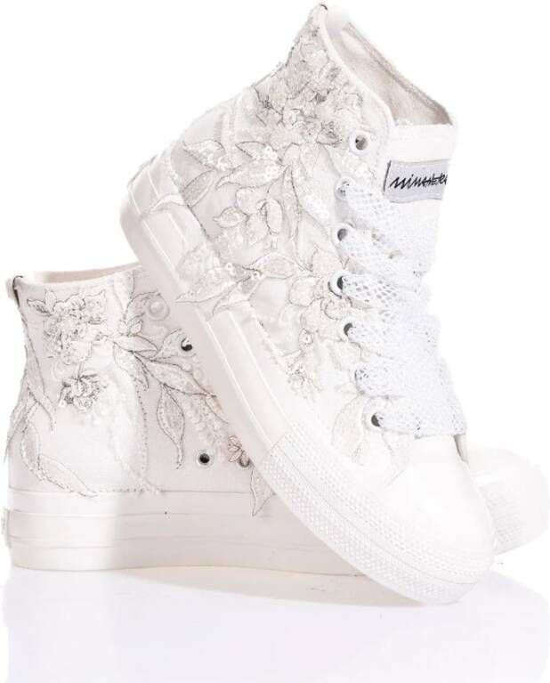 Mimanera Elegante Platform Sneakers Wit White Dames