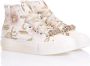 Mimanera Goud Roze Geborduurde Platform Sneakers White Dames - Thumbnail 2