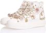 Mimanera Goud Roze Geborduurde Platform Sneakers White Dames - Thumbnail 5