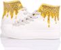 Mimanera Handgemaakte Wit Goud Sneakers White Dames - Thumbnail 5