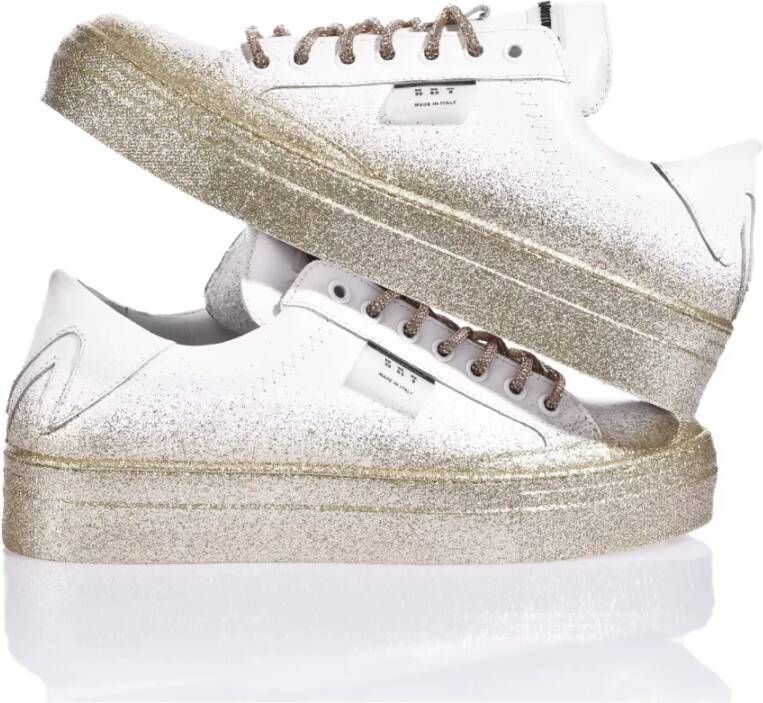 Mimanera Handgemaakte Witte Champagne Sneakers White Dames