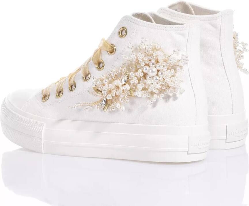 Mimanera Witte Kant Platform Sneakers White Dames