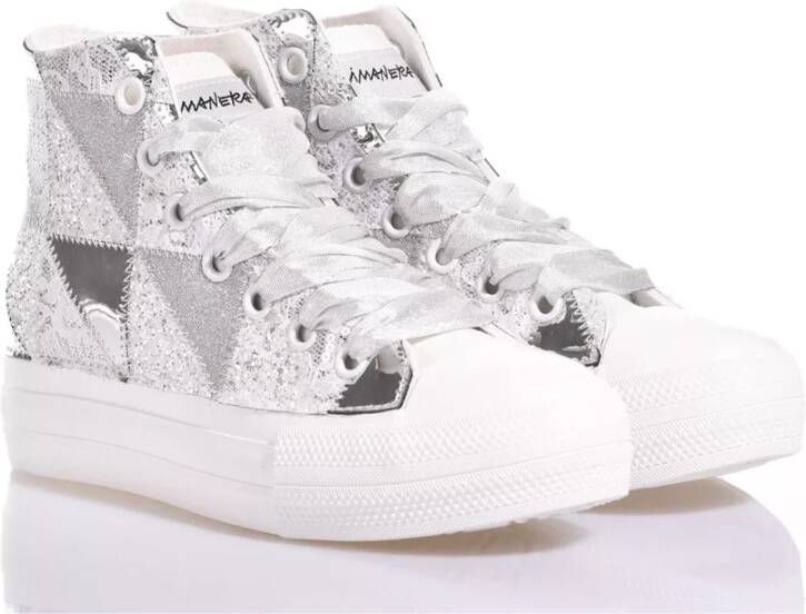 Mimanera Zilveren Platform Sneakers voor Vrouwen Gray Dames