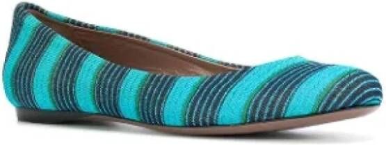 Missoni Pre-owned Cotton flats Blue Dames