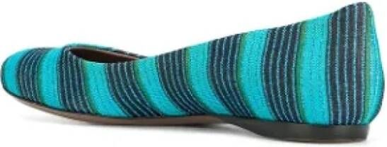 Missoni Pre-owned Cotton flats Blue Dames