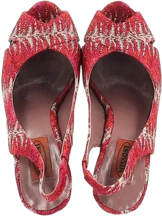 Missoni Pre-owned Fabric heels Red Dames