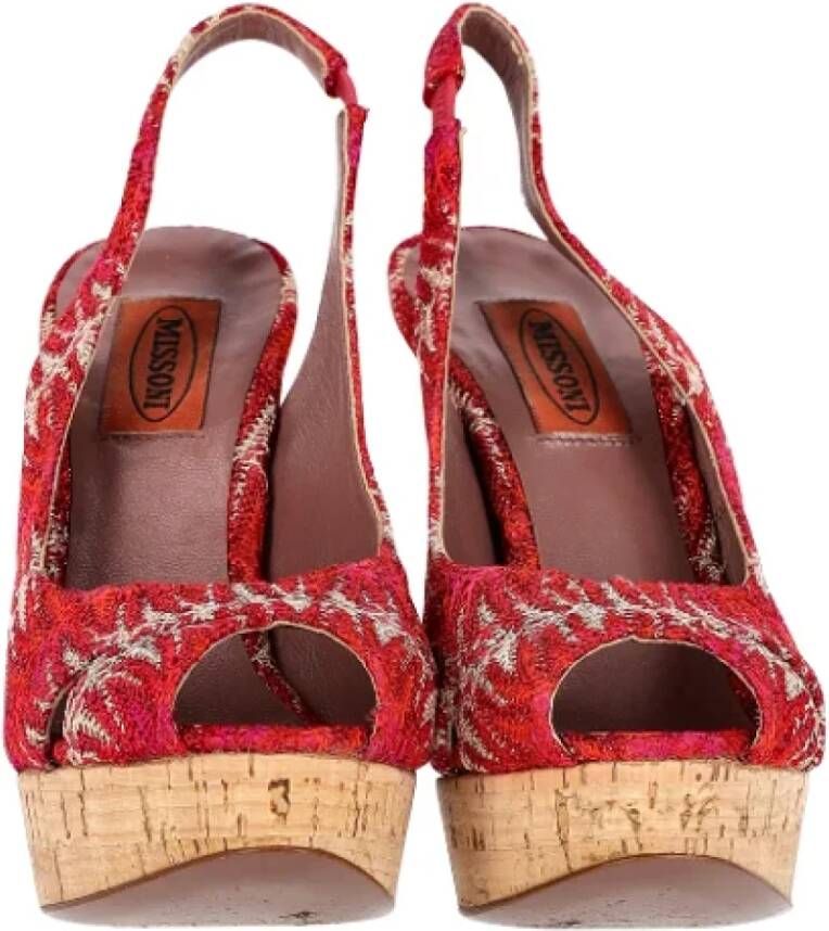 Missoni Pre-owned Fabric heels Red Dames