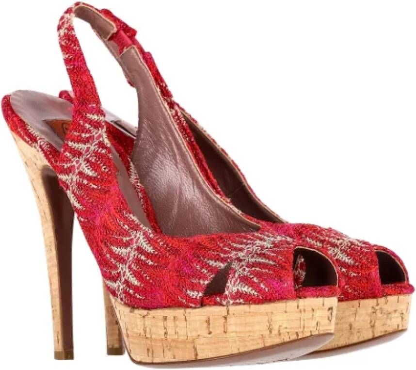 Missoni Pre-owned Fabric heels Red Dames