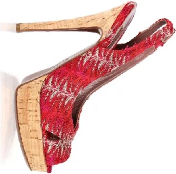 Missoni Pre-owned Fabric heels Red Dames