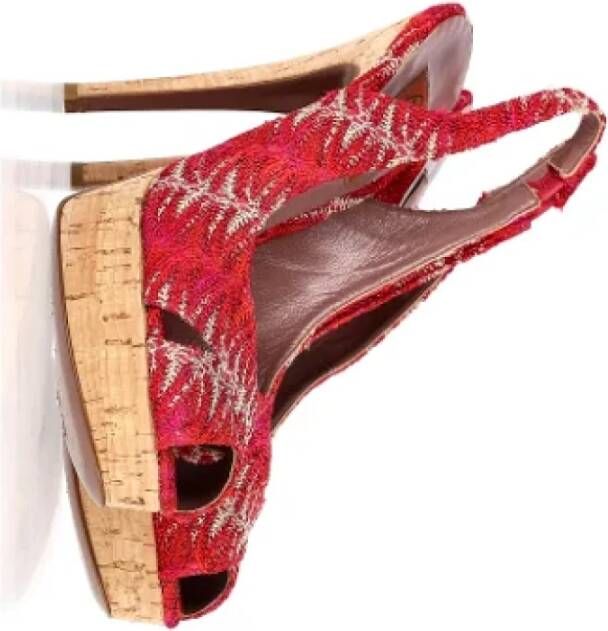 Missoni Pre-owned Fabric heels Red Dames