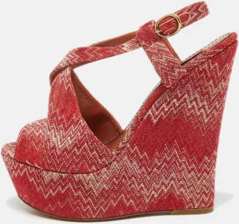 Missoni Pre-owned Fabric sandals Red Dames