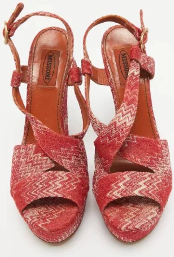 Missoni Pre-owned Fabric sandals Red Dames