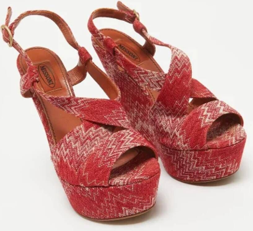 Missoni Pre-owned Fabric sandals Red Dames