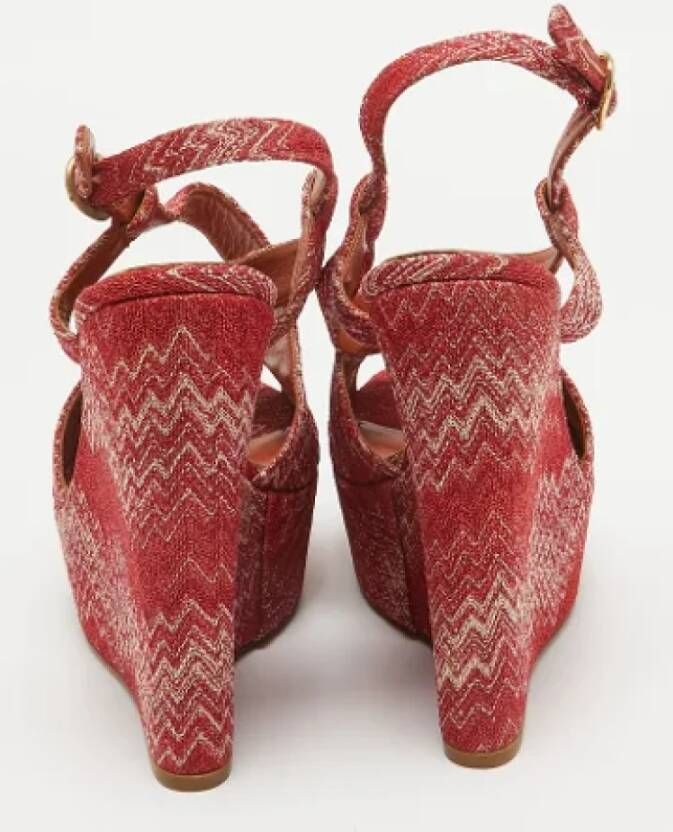 Missoni Pre-owned Fabric sandals Red Dames