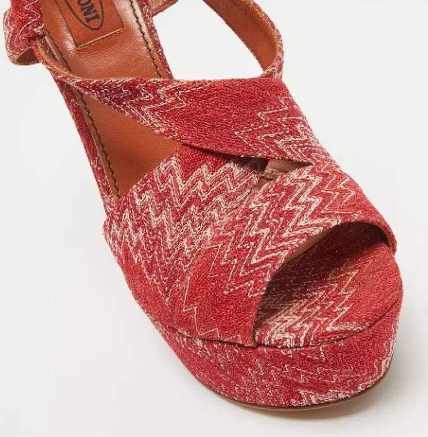 Missoni Pre-owned Fabric sandals Red Dames