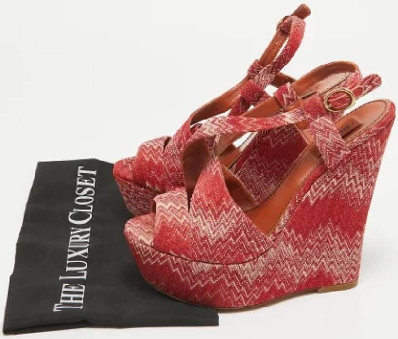 Missoni Pre-owned Fabric sandals Red Dames