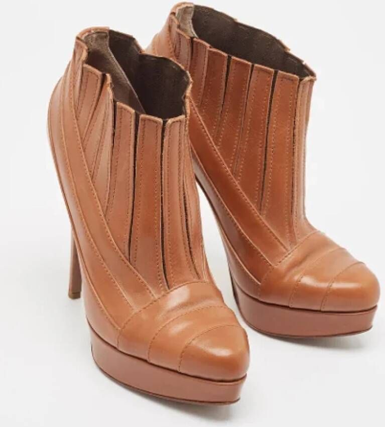 Missoni Pre-owned Leather boots Brown Dames