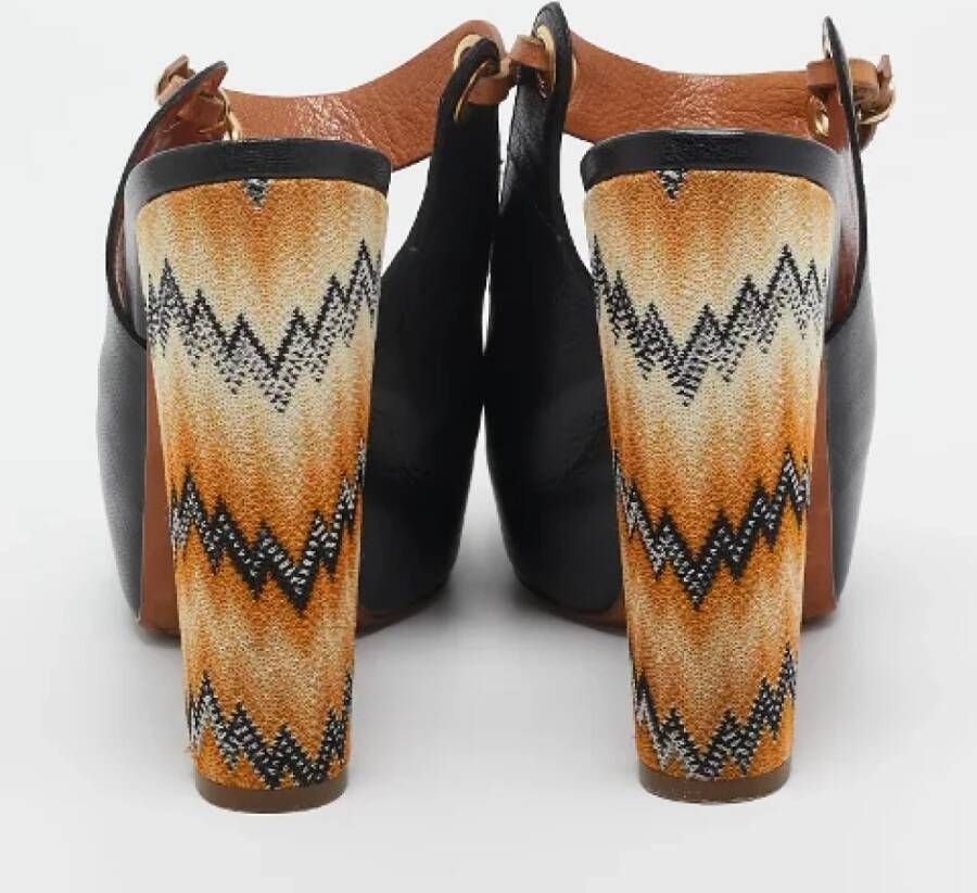 Missoni Pre-owned Leather sandals Black Dames