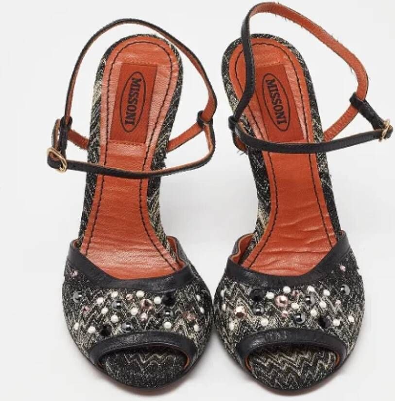 Missoni Pre-owned Leather sandals Black Dames